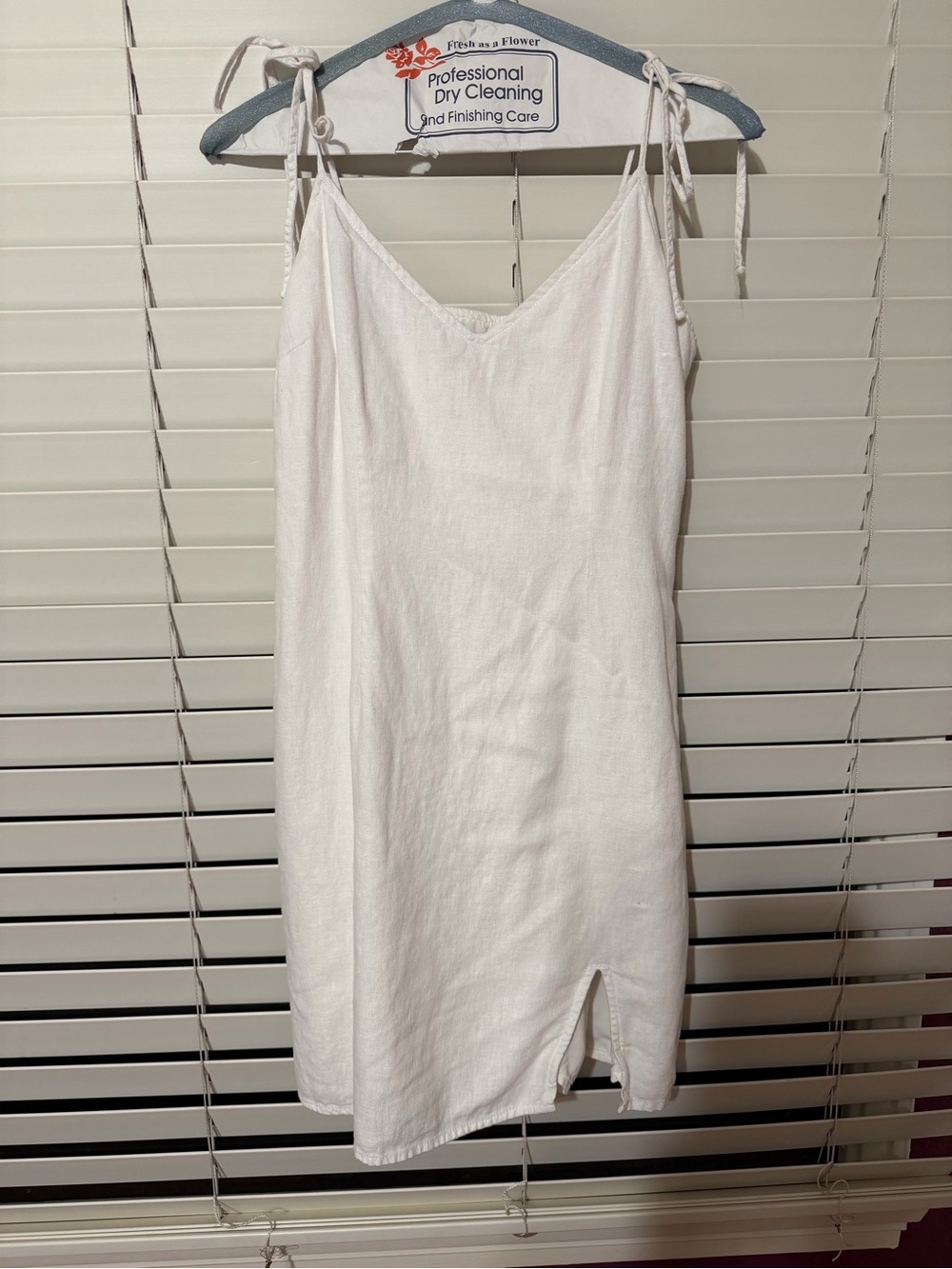 ABERCROMBIE & FITCH - WOMEN’S WHITE LINEN MINI DRESS - SIZE SMALL
